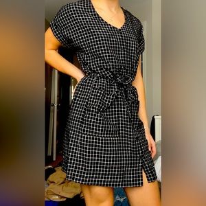 Cute Short casual Square Patterned Dress